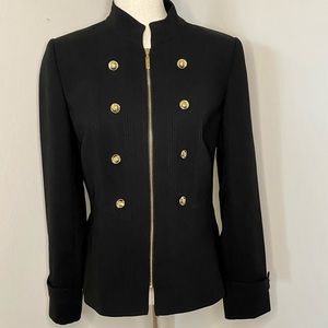 Tahari ASL Black jacket W/Gold Buttons